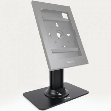 TooQ Soporte de Mesa para Tablet TQATC2601-B Negro, Soporte VESA 75x75 hasta 3kg, Ajuste Inclinación 75° y Rotación 90°, con Ocultación Cables